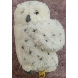 LIVING NATURE Beautiful SNOWY OWL SOFT STUFFED PLUSH TOY REALISTIC 8"
